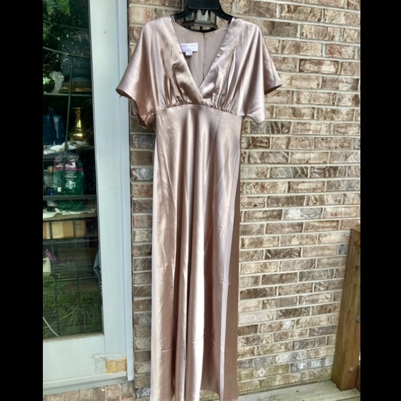 Birdy Grey Shimmer Rose Gold Maxi Dress - Picture 5 of 13